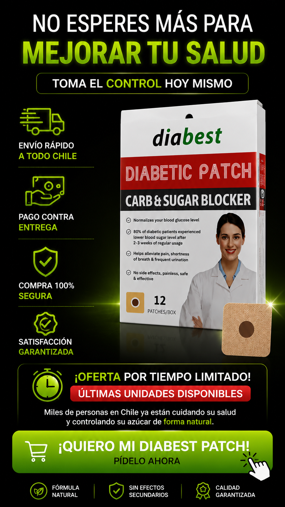 regulador de azúcar en parches diabest