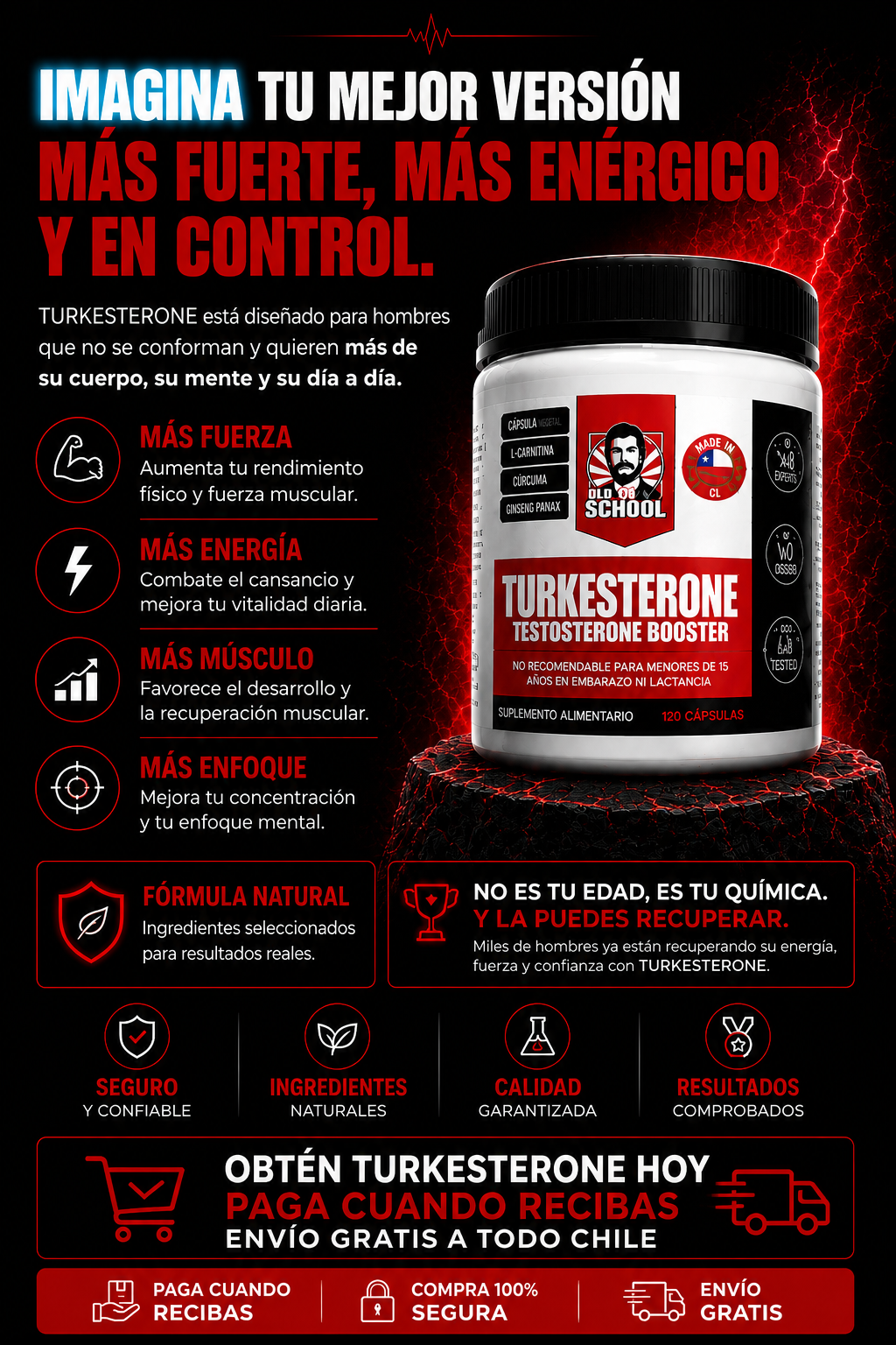 TURKESTERONE OLD SCHOOL EN CAPSULAS