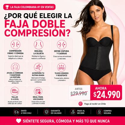 ✅ Faja doble compresión
