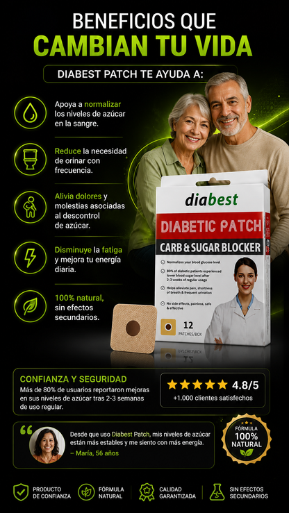 regulador de azúcar en parches diabest